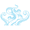 Blue, variant on Abstract Green Tentacle Design for Bathroom Vinyl Wall Decal - Octopus Silhouette Creative Artwork for Bath Wall Decoration 25" x 25"