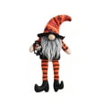 thumbnail image 2 of Halloween Faceless Gnome Doll, Striped Long-Leg Witch Hat with Broom Figurine, Spooky Tabletop Ornament for Home Party Home Shelf Mantel Decor, 2 of 6