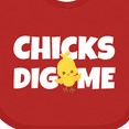 thumbnail image 4 of Inktastic Chicks Dig Me Boys Baby Bib, 4 of 4