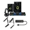 Hercules DJ Starter Kit with Laptop Stand and Knox Gear 4-Port USB 3.0 Hub