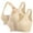 Beige, variant on Womens Sports Bras 2PC Front Closure Compression Bras For High Sports Everyday Sports Bras for Women Beige XL