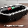 thumbnail image 7 of OVENTE Electric Sandwich Maker with Non-Stick Plates, Indicator Lights, Cool Touch Handle, Easy to Clean and Store, Perfect for Cooking Breakfast, Grilled Cheese, Tuna Melts and Snacks, Black GPS401B, 7 of 7