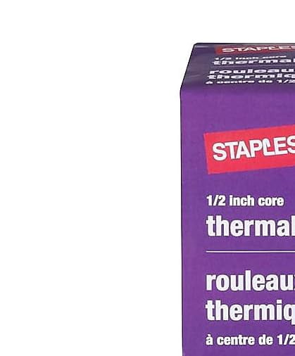 Staples Thermal Fax Paper White 98'L x 8 1/2"W 6 Rolls/Ct 27123/269571/18