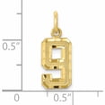 thumbnail image 2 of 10K Yellow Gold 10Ky Casted Small Diamond-Cut Number 9 Charm (20 X 7) Made In United States -Jewelry By Sweet Pea, 2 of 5
