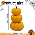 thumbnail image 6 of rtificial Yellow Pumpkin Tower Decoration, 3 Tier Stacked Pumpkin Model with Realistic Vine Stem, Durable Plastic Vegetable Ornament for Halloween Fall Thanksgiving Christmas Party Decor, 6 of 9