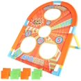 thumbnail image 1 of Jeu de Lancer de Sacs de Haricots Combo de Lancer de Rondelles Portable Ensemble de Jeu de Cornhole Encadré pour Éducation Intellectuelle (Orange), 1 of 8