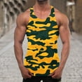 thumbnail image 2 of BADHUB Mens Color Block Muscle Tank Topsssss Clearance Workout Athletic Sleeveless Crew Neck Shirts YellowM, 2 of 6