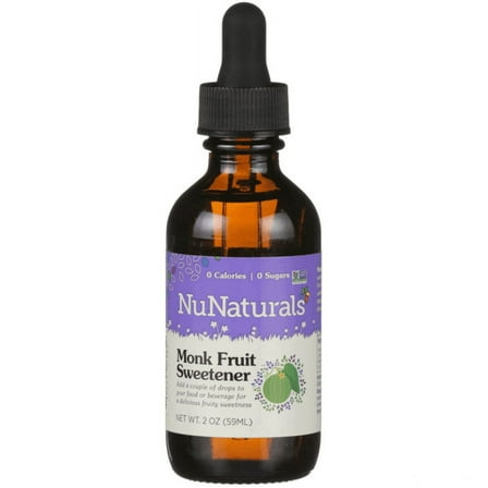 NuNaturals Monk Fruit Sweetener, 2 oz (59 ml)