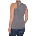 thumbnail image 4 of 1.STATE Womens Textured One Shoulder Blouse, Grey, Large, 4 of 4