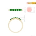 thumbnail image 4 of Angara Natural 0.44 Ct. Emerald Non Eternity Wedding Band in 14K Yellow Gold for Women (Ring Size: 11.5), 4 of 9
