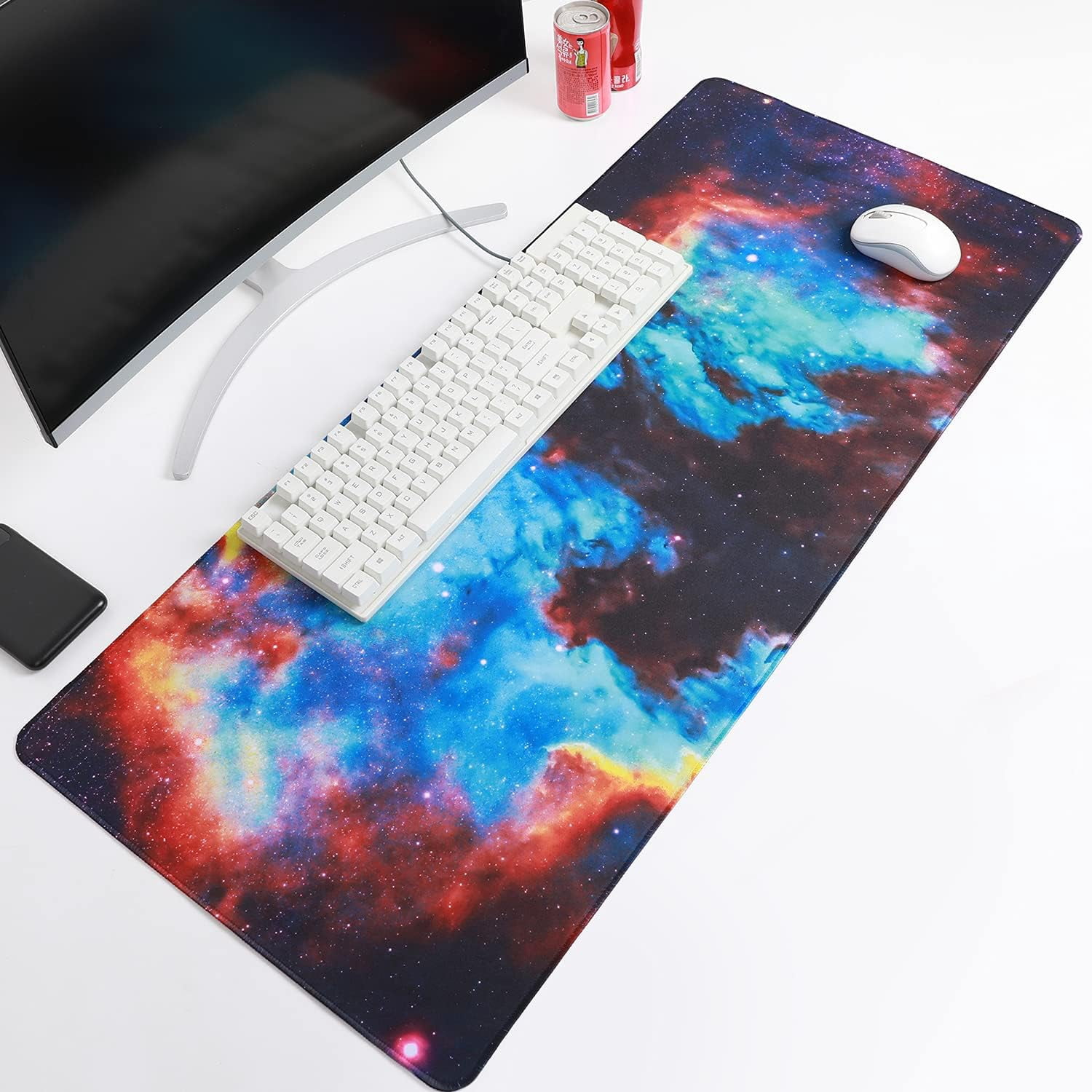 Extra Large Extended Gaming Desk Mat 34.75 x 15.7 inch Mouse Pad - Pattern Galaxy