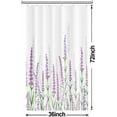 thumbnail image 6 of Stall Shower Curtain, Purple Lavender Shower Curtain for Bathroom Waterproof Fabric Spring Plants Floral RV Shower Curtain Set with Hooks, 36x72 Inch, 6 of 6