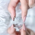 thumbnail image 5 of Rosec Jewels - Lab Created Diamond Heart Engagement Ring 1 ct - 7 mm - Ef-Vs Quality, 10K White Gold, US 5.00, 5 of 9