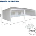 thumbnail image 2 of Toldo con Carpa 3x9 Metros Bluelander, Paredes con Ventanas Laterales e Impermeable, 2 of 5
