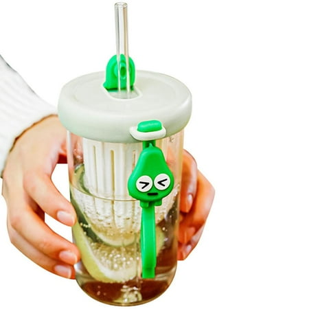 

Lucybak Water Cup With Straw Leak-proof 460ml Travel Cup With Portable Hand Strap Travel Coffee For School Cycling Outdoor Sports Fitness upgrade