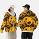thumbnail image 4 of Balery Flower Bush Sunflower Sudadera ligera de manga larga con capucha y protección solar UPF 50+ para hombre y mujer, ideal para pesca y running-Large, 4 of 7