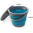 thumbnail image 4 of Collapsible Water Bucket with Locking Lid Multifunction Foldable Round Tub Water Pot Portable Water Pail Space Saving Water Container for RV, Camping, Marine, Outdoor Activities and Home (Blue), 4 of 4