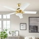thumbnail image 2 of Ventilador de techo YITAHOME de 52 pulgadas con luz LED blanca dorada, 2 of 9