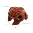 thumbnail image 2 of HEANUJJ Music Rhythm Block Wood Frog Guiro Rasp Light Brown Noise Maker 1 Set, 2 of 6