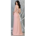 thumbnail image 2 of Women's May Queen MQ1783 3 4 Sleeve Mother Of the Bride Classy Dress Dusty Rose Pink Pink 3XL, 2 of 5