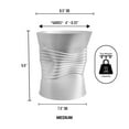 thumbnail image 2 of Brent MidCentury Modern Indoor Crushed Can Eco-Friendly 3D Printed Planter with Drainage, Platinum, 2 of 6
