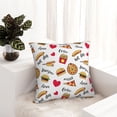 thumbnail image 6 of Fuzoiu Fast Food Print Square Pillow Cover,Hidden Zipper Design,Luxury Square Pillow Case, Throw Pillow,Couch Cushion-12"x12", 6 of 7
