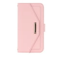 thumbnail image 6 of Crossbody Wallet for iPhone 14 Pro Case with Adjustable Lanyard Strap Credit Card Holder 6.1", PU Leather Handbag Purse Kickstand Make Up Mirror Cover Case for Men Women Girl - Pink, 6 of 7