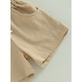 thumbnail image 7 of Infant Baby Boy Summer Outfits, Short Sleeve Button Down Pocket Tops Shorts Set, 7 of 7