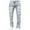Light Blue, variant on Miqool Men's Stacked Bootcut Jeans Skinny Ripped Bell Bottom Jeans Slim Fit 70s Ripped Flared Denim Pants Trousers Streetwear
