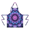 thumbnail image 2 of Purple Blue Tie Dye Pattern Apron-Garden Aprons for Women with Pockets-Cotton Linen Waterproof Kitchen Cooking Gardening Aprons Adjustable for Kitchen,Cooking,BBQ and Salon 33x27 Inch, 2 of 7
