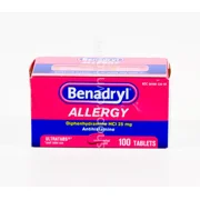 Benadryl ALLERGY Diphenhydramine HCI 25mg antihistamine 100 ULTRATABS 10/2025