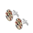 thumbnail image 2 of Football Elegant Stainless Steel Silver Shirt Cufflinks for Formal Attire, 2 of 6