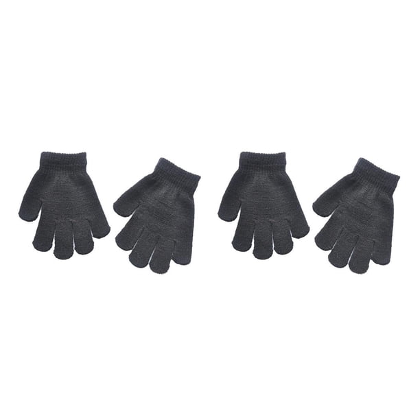 Jumpingount 1 par de guantes para niños, accesorio de ropa de estilo Simple, calentador de manos para exteriores, guantes para niños pequeños de Negro 2Conjunto
