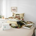 thumbnail image 5 of Homewish Winter Cute Snowman Bedding Comforter Set 7pcs, Winter Santa Claus Gifts King Bedding Sets, Vintage Western Christmas Reversible Bed Sheets, Ultra Soft Bedroom Decor, 5 of 7