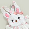 thumbnail image 4 of Baby Jumpsuits Set Ruffle Long Sleeves Romper Cartoon Bunny Suspender Skirt Headband, 4 of 6