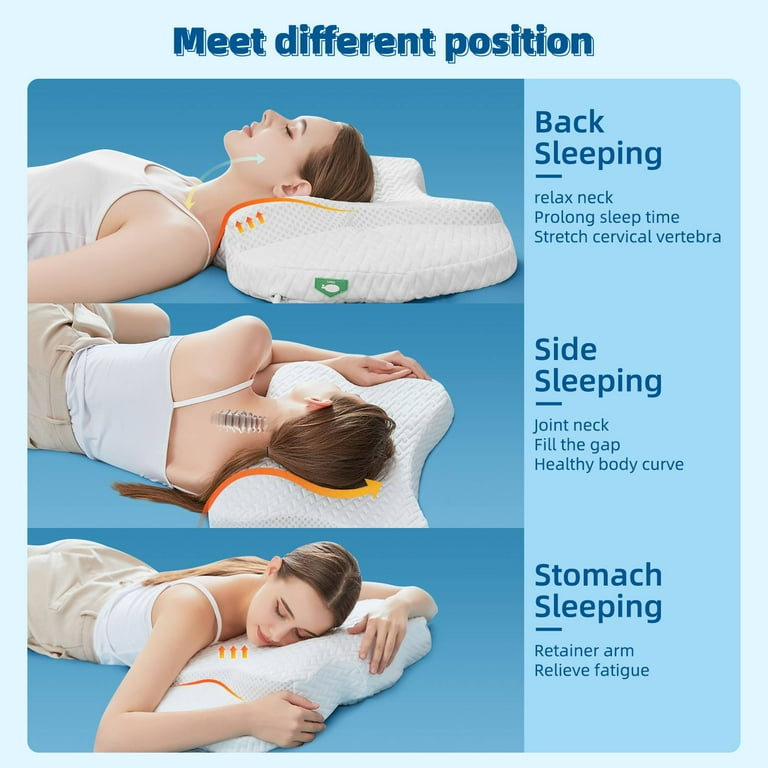 WSBArt Adjustable Height Cervical Foam Pillow, Orthopedic WSBArt Adjustable Height Cervical Foam Pillow, Orthopedic