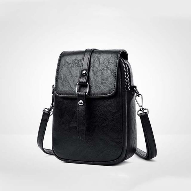 RKSTN Mobile Phone Storage One-Shoulder Messenger Bag Black Home Storage