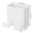 thumbnail image 3 of Soporte de mando a distancia para colgar en la pared, estante para teléfono móvil para el hogar, caja de almacenamiento de carga sin agujeros Almacenamiento y organización del hogar Blanco Toystoory HA000517-01B, 3 of 6