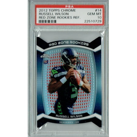 05 Topps Chrome Rookie Card - Russell Wilson 2012 Topps Chrome #14 Red Zone Rookes Rookie Card PSA 10