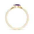 thumbnail image 2 of ANGARA Natural East-West Pear Amethyst Wave Shank Solitaire Ring in 14K Yellow Gold for Women (Size-6x4mm) | February Birthstone, Birthday, Anniversary, Jewelry Gift for Women | Natural Amethyst Ring, 2 of 9
