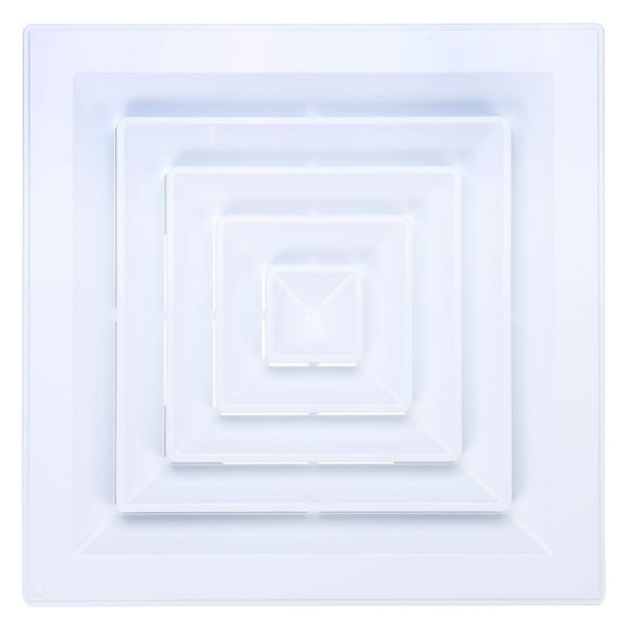 Uxcell Square Air Vent Cover 15.7 x 15.7 inch, 1pcs Plastic Air Return Grille with Square-to-Round Adapter, White