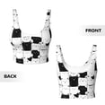 thumbnail image 5 of Fotbe Doodle Cute Cat Pattern Womens' Sports Bra Longline Wirefree Padded with Medium Support Sports Moisture-Wicking Workou Vest,Tank Top-, 5 of 7