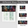 thumbnail image 6 of Wolf Window Curtain Valances Wildlife Wolves in The Misty Forest Night Rod Pocket Valances for Bedroom Living Room Dining Room 54 by 18 in, 1 Panel, 6 of 6