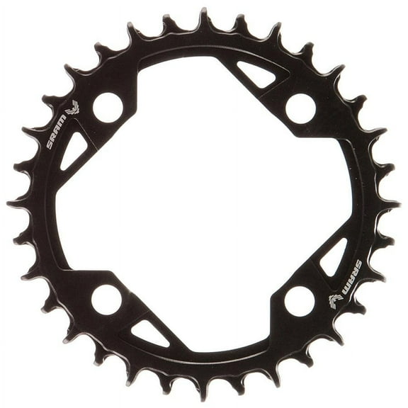 SRAM T-Type Light eMTB Chainring, Teeth: 32, Speed: 12, BCD: 94, Bolts: 4, Aluminum, Black