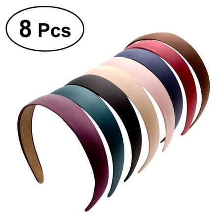 8 Pcs Wide Elastic Fashion Headbands Head Hoop Hair Accessory Headwear for Women