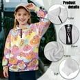 thumbnail image 6 of Uourmeti Cartoon Capybara Rainbow Youth Girls Fall Pullover Half Zip Sweatshirt Long Sleeve Pullover Sweatshirts Comfy Casual Lightweight for School 5-14 Size 7-8, 6 of 7