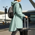 thumbnail image 6 of Hilenly Long Rain Coats for Women Waterproof Rain Jacket with Hood Trench Coat Windbreaker with Pockets, 6 of 10