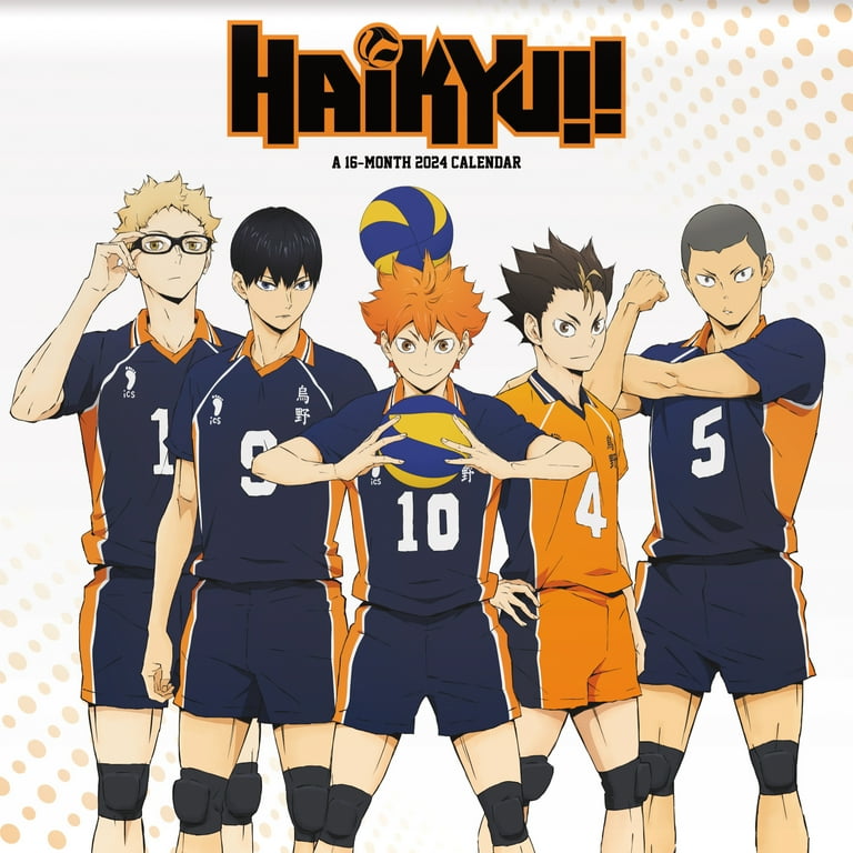 Trends International 2024 Haikyu!! Wall Calendar & Push Pins 