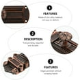 thumbnail image 4 of Security Sliding Lock,Zinc Alloy Door Latch Lock Barrel Bolt Vintage Slide Latch,Cabinet Lock Door Hardware Safety Sliding Latches For Doors Windows Cabinet Furniture (Red Ancient), 4 of 6