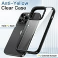 thumbnail image 3 of JETech Case for iPhone 14 Pro 6.1-Inch, Shockproof Phone Bumper Cover, Solid Color Matte TPU Frame, Anti-Scratch Clear Back (Space Black), 3 of 6